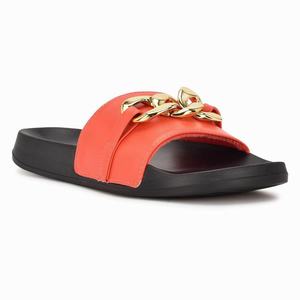 Nine West Slinks Flat Slides - Orange - Ireland (NE7521904)